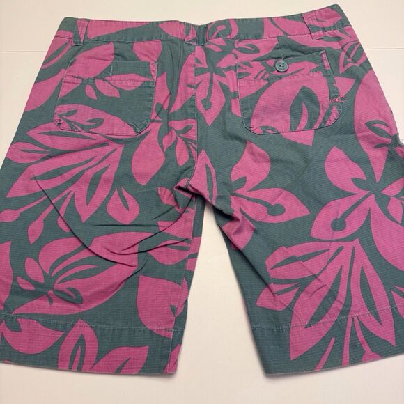 Vintage O'Neil Jr's 13 Green Pink 100% Ripstop Cotton Hawaiian Board Shorts - Picture 4 of 16